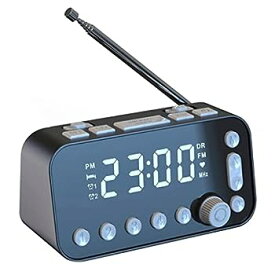 【中古】KLHDGFD ベッドサイド 目覚まし時計 DAB/FM ラジオ デジタル LED 時計 大型目覚まし時計 デュアルUSBラジオ スリープタイマー ラジオ時計(カラー