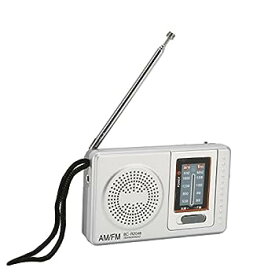 【中古】AM/FMポータブルラジオ コンパクトラジオ トランジスタラジオ BC-R2048 約9.5x6x2.2cm