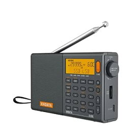 【中古】【未使用未開封】XHDATA D-808ポータブルアラームクロックラジオFM SW MW LW SSB RDSエアバンドワールドバンドデジタルレシーバー、LCDディスプレイ＆外部アンテ