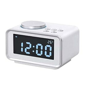 【中古】WXLBHD ベッドルームのための目覚まし時計ラジオ - FMラジオクロック、USBチャリリングポート、太字の調光器、調節可能なアラームボリューム、温