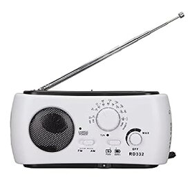 【中古】緊急気象ラジオ、停電照明用の多機能ハンドクランクラジオAMFMアラーム機能