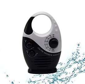 【中古】シャワーラジオ バスルームラジオ AM FM 防水 ハンギングシャワーラジオ 音量調整可能