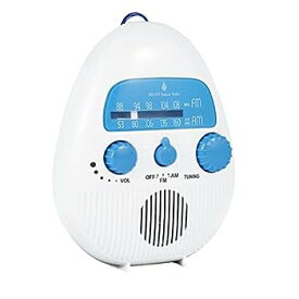 【中古】シャワーラジオ FM/AM 防水ラジオ ポータブルラジオ ハンギング ミニ 防塵防水/コンパクト 電池式 風呂 浴室用 スピーカーーラジオ 防水電池式防