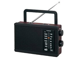 【中古】コイズミ ホームラジオ AM/FM ワイドFM対応 シンプル 木目 ブラウン SAD-7228/M