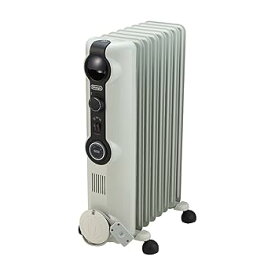 【中古】De'Longhi (デロンギ) オイルヒーター HJ0812 電気ヒーター ゼロ風暖房 静音 乾燥しにくい 表面温度約80℃ 24時間タイマー 安全プラグ [8-10畳]