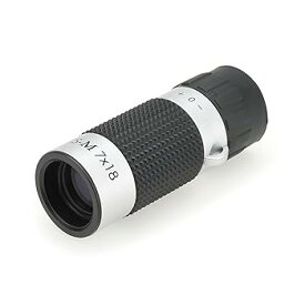 【中古】【未使用】ケンコー(Kenko) 単眼鏡 CERES-M 7×18 7倍 18口径 コンパクト設計 重さ35g ケース・ストラップ付属 シルバー CRM01