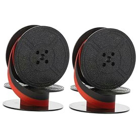 【中古】【未使用】FUNOMOCYA ユニバーサルタイプライターリボンセット ヴィンテージタイプライターインクリボン ブラック/レッド 交換用電卓印刷リボン 2パック