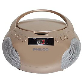 【中古】【未使用】Philco ポータブルCDプレーヤーブームボックス スピーカーとAM FMラジオ付き | ローズゴールド ブームボックス CDプレーヤー CD-R/CD-RWとオーデ