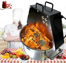【中古】ジャムソース用電動ミキサーマシン、10L自動食品詰め物製造機、ダブル撹拌パドル&補助ファン付き、加熱ミキサーマシン、鍋調味料底スープソース