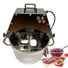【中古】【未使用】ソース撹拌機自動ミキサー、10L自動撹拌ポット底部スクレーピングダブル撹拌パドル&補助ファン&照明付き、ジャム/カスタードクリーム/固形充填用