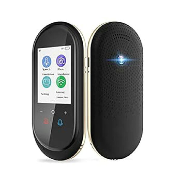 【中古】[アップグレード] カメラ翻訳付き言語翻訳デバイス Bluetooth イヤホン接続 2.4 インチ画面 106 言語 2 つの音声翻訳、ブラック Warm as ever