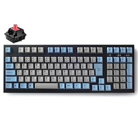 【中古】【未使用】LEOPOLD FC980MBT GRAYBLUE Bluetooth/USB-C 日本語JIS配列 かな有 102キー テンキー付省スペースキーボード スイッチホットスワップ対応 Window