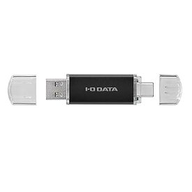 【中古】IODATA USBメモリー 64GB Type-A＆Type-C搭載 USB 3.2 Gen 1対応 スマホ 容量不足 PC データ共有 バックアップ 日本メーカー ブラック U3C-STD64