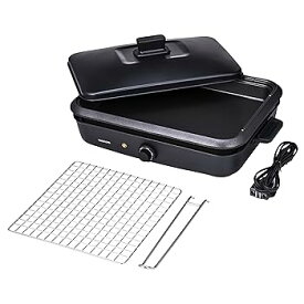 【中古】【未使用】テスコム ホットプレート 卓上ホットプレート 蒸し調理 ダイアル調整 レシピブック付き ブラック THP70A-K