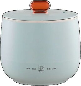 【中古】【未使用】HeyDear 多機能電気調理器、ミニ一人用、お粥/シチュー/炒め物/インスタントラーメン/ご飯の調理用 (ブルー)