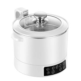 【中古】【未使用】ホットポット多機能電気炊飯器ヌードルミニ電気炊飯器2-3人用3L電気フライパン寮学生ポット (ホワイト)