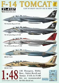 【中古】【未使用】DXMデカール 21-4157 1/48 アメリカ海軍 F-14A/B VF-84/101/103/ & IRIAF コレクション 1