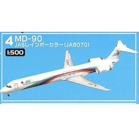 【中古】JAL ウイングコレクション5 ［4.MD-90 JASレインボーカラー(JA8070)］(単品)