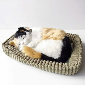 【中古】【未使用】ニニアンドキノ パーフェクトペット (小サイズ) 三毛猫 (ベージュ) ぬいぐるみ 猫 ねこ ネコ リアル 本物 そっくり 雑貨 動物 アニマル 癒し 動