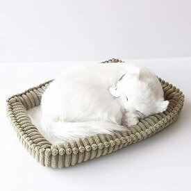【中古】ニニアンドキノ パーフェクトペット (小サイズ) 白猫 (長毛) ぬいぐるみ 猫 ねこ ネコ リアル 本物 そっくり 雑貨 動物 アニマル 癒し 動く プレ