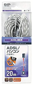 【中古】 ELPA ADSLシールドツイスト6極2芯20m TEW-A200