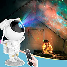 【中古】 スタープロジェクター プラネタリウム 家庭用 星空ライト ベッドサイドランプ 投影ランプ ユニークな宇宙飛行士モデル USB給電 リモコン タイミ