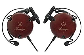 【中古】 audio technica オーディオテクニカ オンイヤーヘッドホン 耳掛け ウッドハウジング ATH-EW9 ブラウン 小型