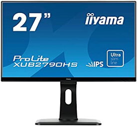 【中古】 iiyama ディスプレイ モニター XUB2790HS-B1 27インチ フルHD スリムベゼル HDMI端子付