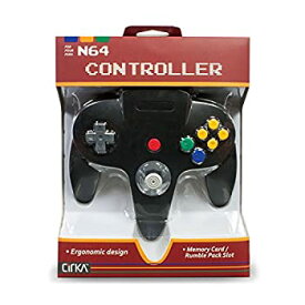 【中古】 新品 N64 コントローラー Cirka Controller - Black サードパーティー社製 Nintendo64 ゲームコントローラー ブラック ロクヨン
