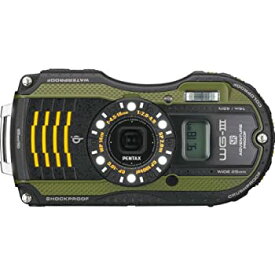 【中古】 PENTAX 防水デジタルカメラ PENTAX WG-3GPS グリーン 1cmマクロ マクロスタンド付属 電子コンパス サブLCD Qi規格 PENTAX WG-3GPSGR 12663