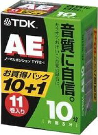 【中古】 TDK オーディオカセットテープ AE 10分11巻パック [AE-10X11G]