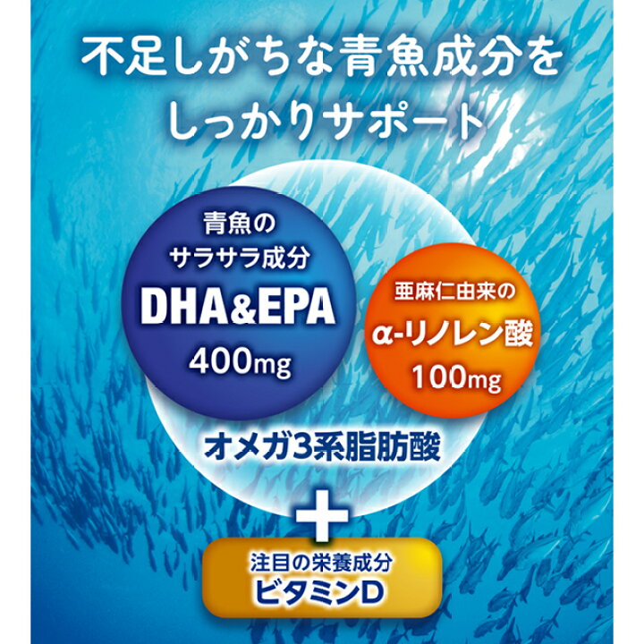 楽天市場】【7/11まで P20倍！】「DHA&EPA+ビタミンD」120粒入り袋 