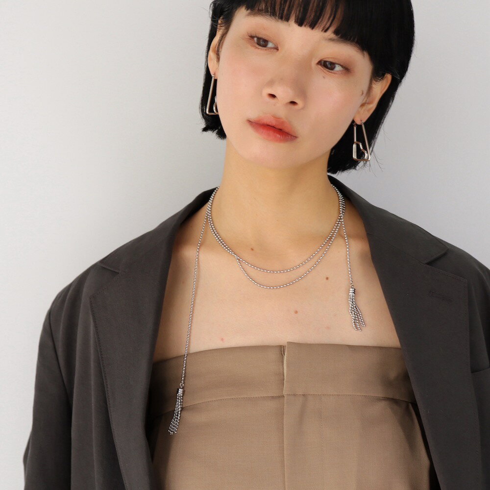 【10%OFFクーポン配布中】N244 ネックレス ロング ステンレス 付け方色々 タッセル つぶつぶ チェーン レディース 金属アレルギー対応 おしゃれ 個性 シンプル 高級感 シルバー 錆びない シンプル つけっぱなし プレゼント 調節可能 ジュエリー - メイン画像 8