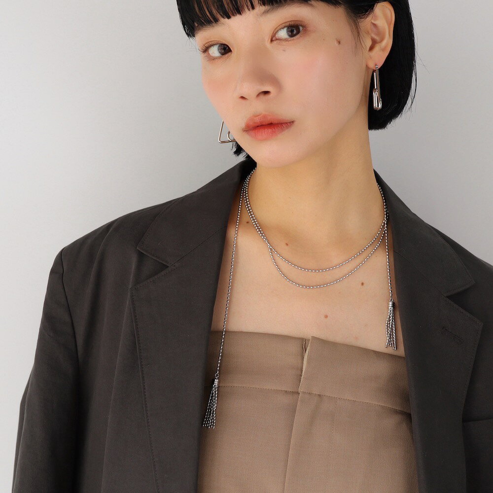 【10%OFFクーポン配布中】N244 ネックレス ロング ステンレス 付け方色々 タッセル つぶつぶ チェーン レディース 金属アレルギー対応 おしゃれ 個性 シンプル 高級感 シルバー 錆びない シンプル つけっぱなし プレゼント 調節可能 ジュエリー - メイン画像 9