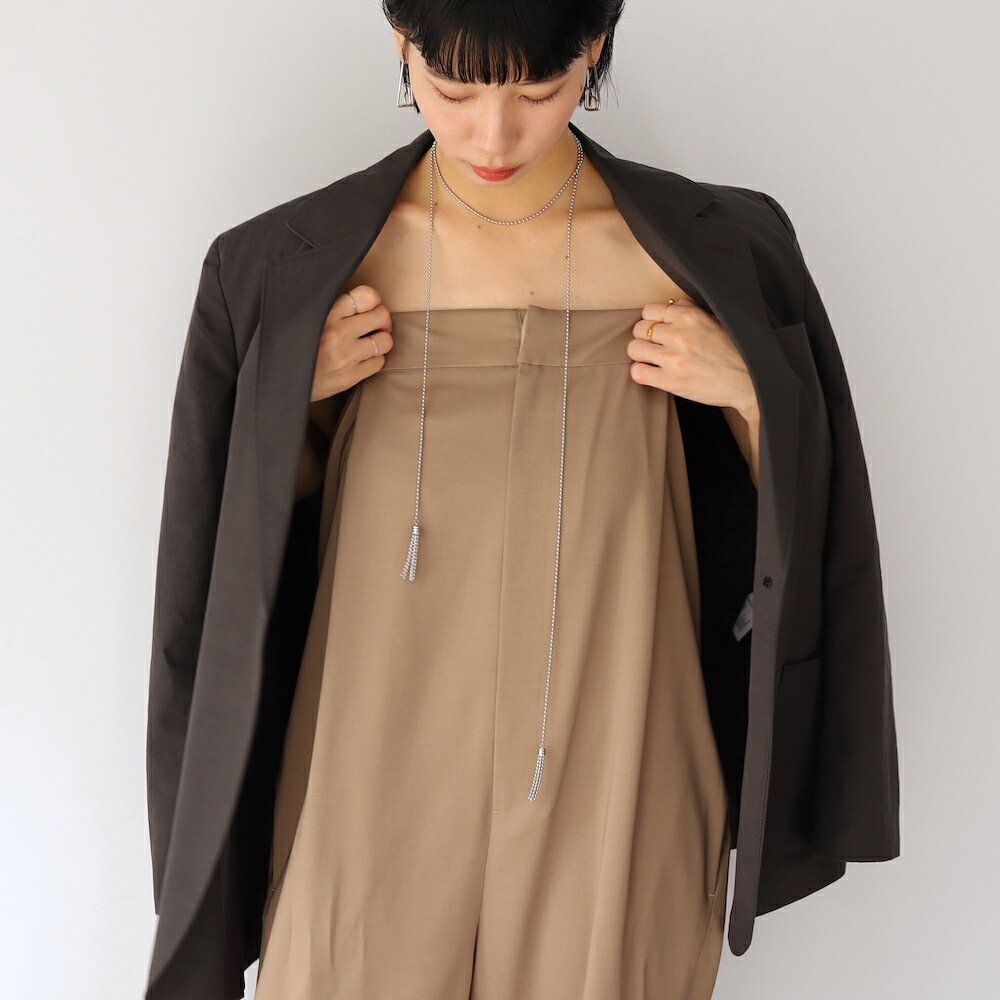 【10%OFFクーポン配布中】N244 ネックレス ロング ステンレス 付け方色々 タッセル つぶつぶ チェーン レディース 金属アレルギー対応 おしゃれ 個性 シンプル 高級感 シルバー 錆びない シンプル つけっぱなし プレゼント 調節可能 ジュエリー - メイン画像 10