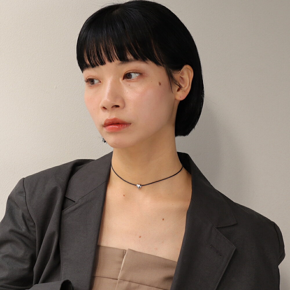 【最大35%OFFクーポン配布中】N249 ネックレス チョーカー サージカルステンレス 金属アレルギー対応 ハート 高級感 レザー ブラック 黒 おしゃれ レディース 女性 ギフト プレゼント デイリー 人気 個性 調節可能 付けっぱなし 錆びない - メイン画像 15