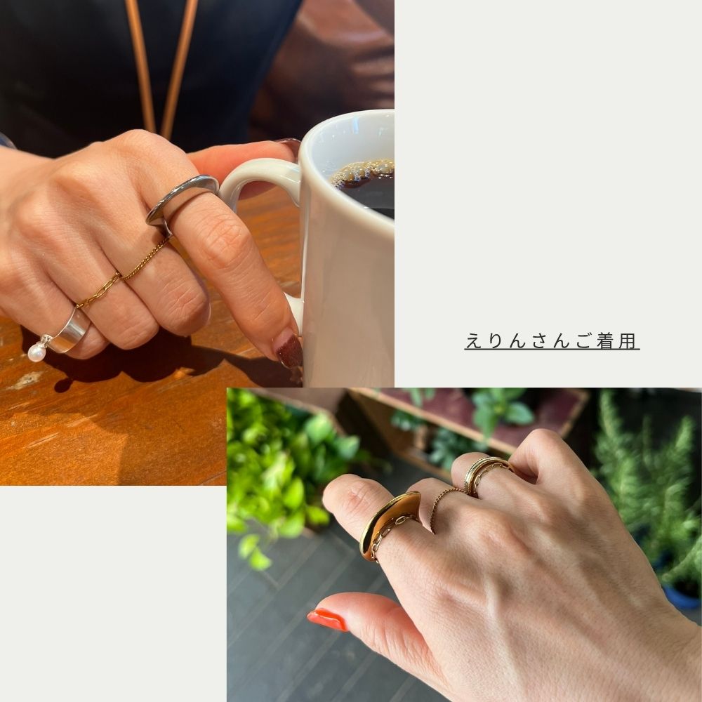 【えりんさんROOMコラボ指輪】 R067 リング 指輪 サージカルステンレス 金属アレルギー対応 ぷっくり ピンキー 錆びない 付けっぱなし 個性 シンプル おしゃれ 女性 レディース メンズ 男女兼用 5sb - メイン画像 22