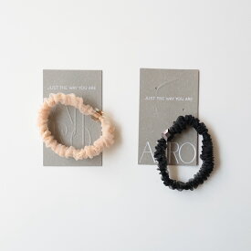 H035 ヘアアクセサリー レース ビーズ ヘアゴム ゴム 髪留め まとめ髪 人気 レディース ベージュ ブラック ヘアアレンジ バリュー