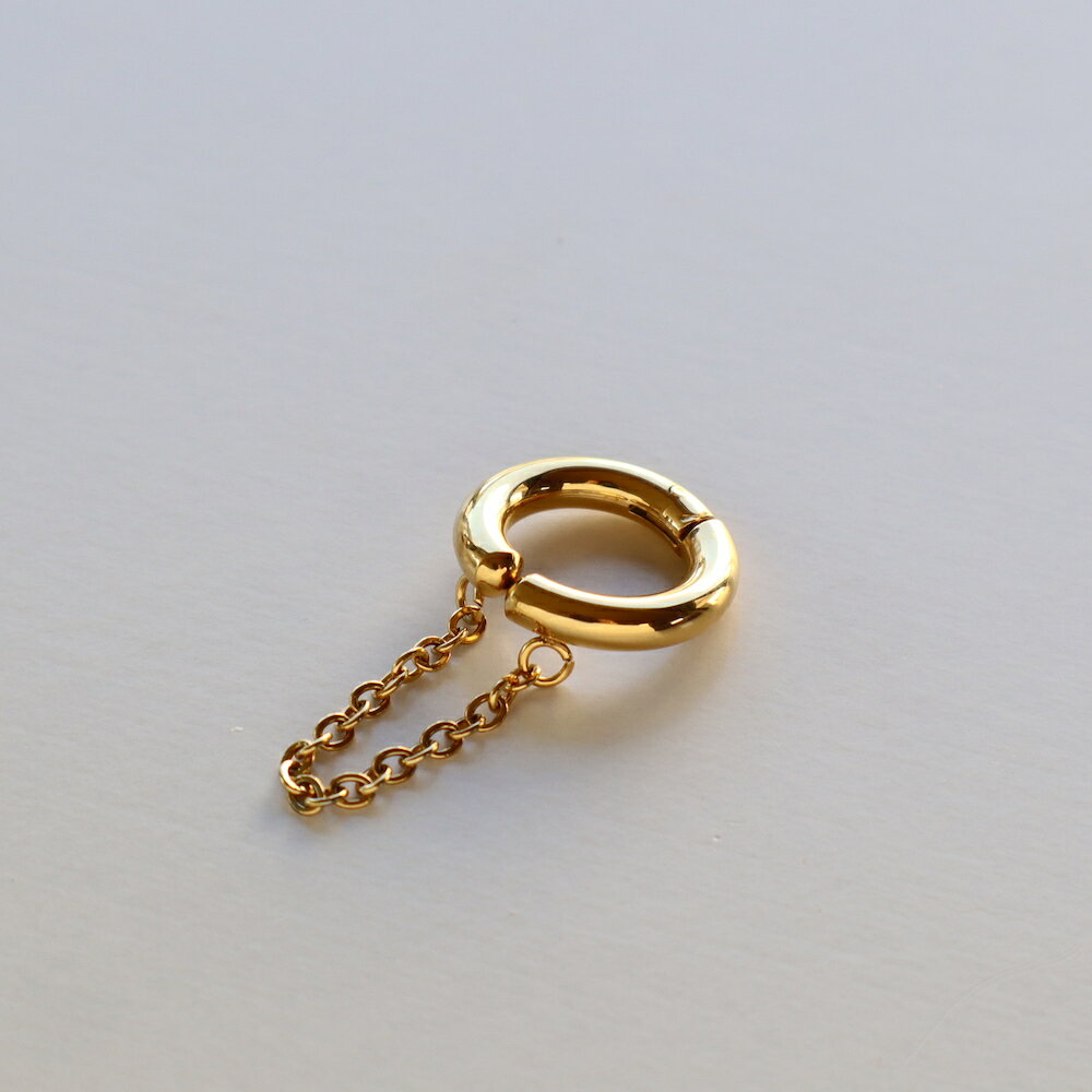 【10%OFFクーポン配布中】C008 イヤーカフ サージカルステンレス ジョイントイヤーカフ 金属アレルギー対応 チェーン ゴールド シルバー 調節可能 シンプル おしゃれ イヤカフ イヤーカフス ギフト プレゼント レディース メンズライク accessory 6wy 6ef - メイン画像 14