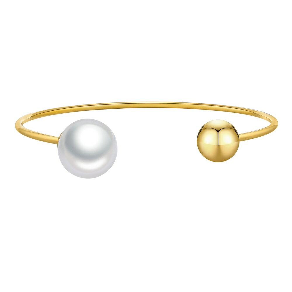 N185 バングル パール サージカルステンレス 金属アレルギー対応 ボール シンプル おしゃれ レディース 女性 ギフト ゴールド プレゼント カジュアル デイリー ジュエリー ajiro 5yk 5az - メイン画像 14