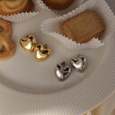 P077 ピアス サーカルステンレス 金属アレルギー対応 大振り ハート 個性 可愛い 大人 ギフト プレゼント 女性 レディース カジュアル 5ek