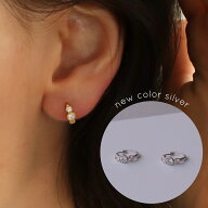 【10％OFFクーポン配布中】【素材リニューアル】P272 ピアス フープ 小さめ キャッチレス シルバー ゴー…