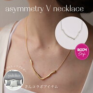 【yukikoさんROOMコラボ】N261 ネックレス ウェーブ Vライン ニュアンス ステンレス 金属アレルギー対応 …
