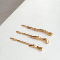 【10％OFFクーポン発行中】H015 【3点セット】 ヘアアクセサリー ヘアピン 髪留め まとめ髪 マット ゴー…