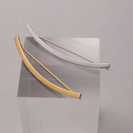 【2026円OFFクーポン発行中】H019 ブローチ ステンレス マット メタル ゴールド シルバー レディース 女性 シンプル おしゃれ プレゼント ギフト ajiro accessory 6qf