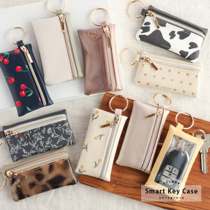 楽天市場 スマートキーケース スクエアタイプ クリア 窓付き ボタン操作ok 家の鍵 レディース かわいい おしゃれ キーケース スマートキー キーカバー キーポーチ パスケース プレゼント ギフト ブランド トヨタ ホンダ 日産 スズキ ダイハツ マツダ スバル Ajisai