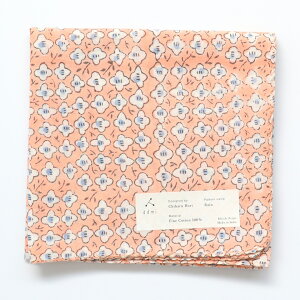 admi(アドゥミ) バンダナ Rain 01 (ピンク ) 60×60cm 大判 ハンカチ コットン インド綿 木版プリント レディース おしゃれ かわいい プレゼント ギフト プチギフト