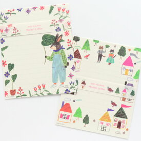 [GW中も通常発送] レターセット 布川愛子 Aiko Fukawa [ Rabbit Letter / House Letter ] cozyca products/表現社 便箋 封筒 / レターセット / お手紙 / ステーショナリー おしゃれ プレゼント ギフト レディース