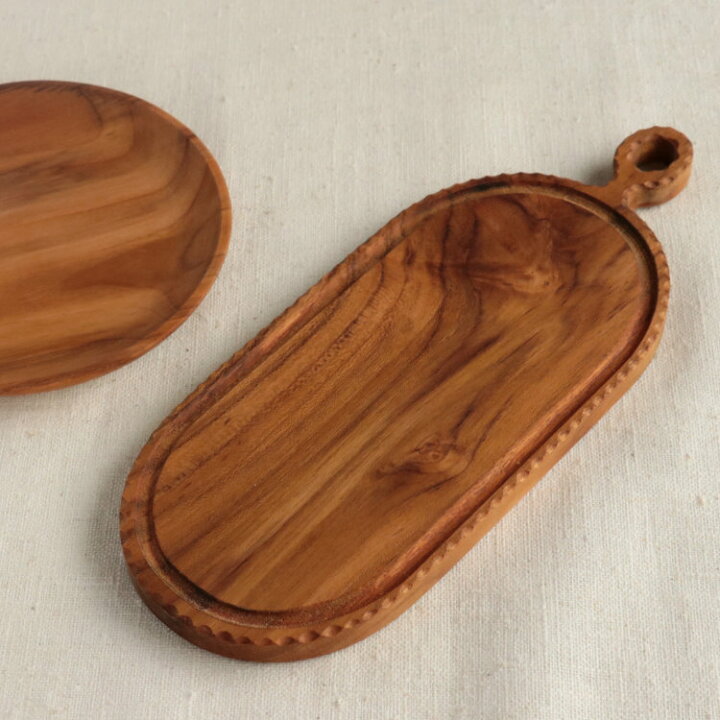 楽天市場 カッティングボード プレート オーバル型 10 25cm チーク 天然木 木製 木 ウッド 食器 皿 器 木の器 トレー プレート おしゃれ かわいい まな板 カットボード Ajisai Apartment