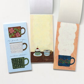 【1,000円でメール便無料】一筆箋 浅野みどり [ my favorite mugs ] cozyca products / 表現社 美濃和紙 4柄各5枚20枚綴 文房具 便箋 / お手紙 / ステーショナリー レディースおしゃれ かわいい プレゼント ギフト プチギフト